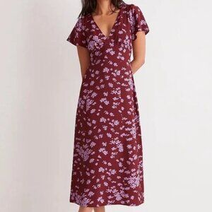 Sz 4 Dark Purple Floral Madewell Dress